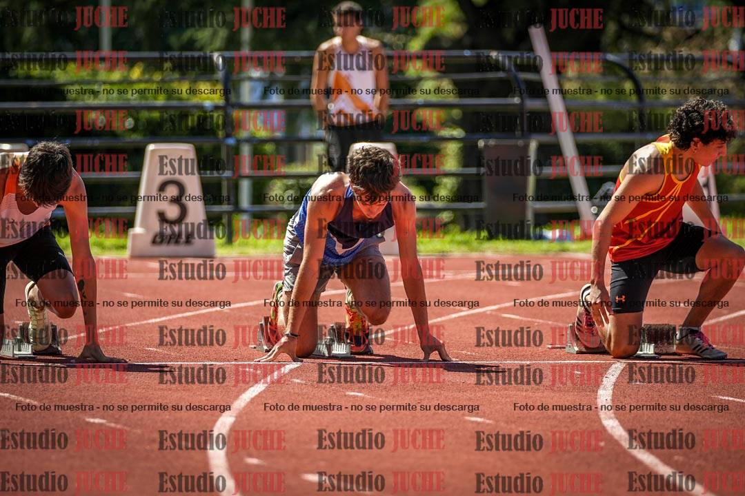 Fotos de los 100 m llanos de varones