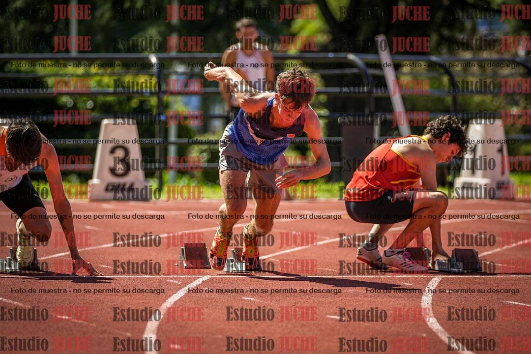 Fotos de los 100 m llanos de varones