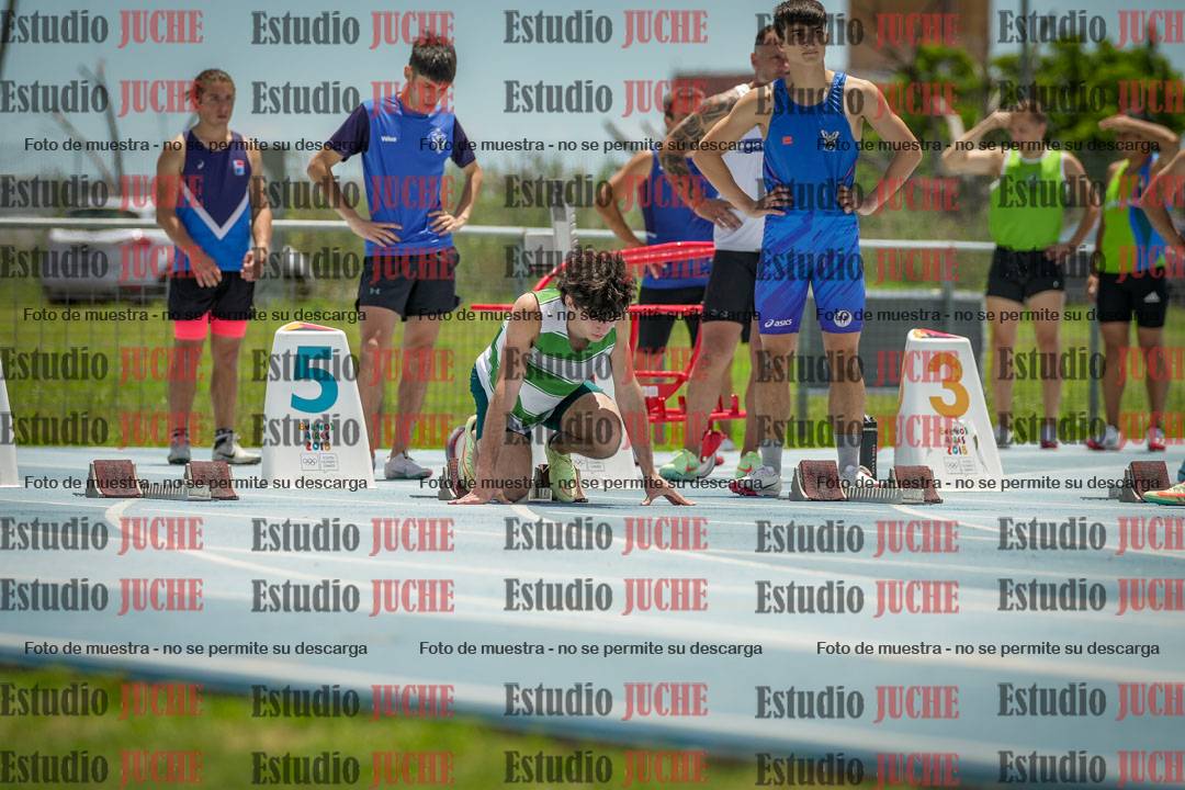 Fotos de los 100 m llanos de varones