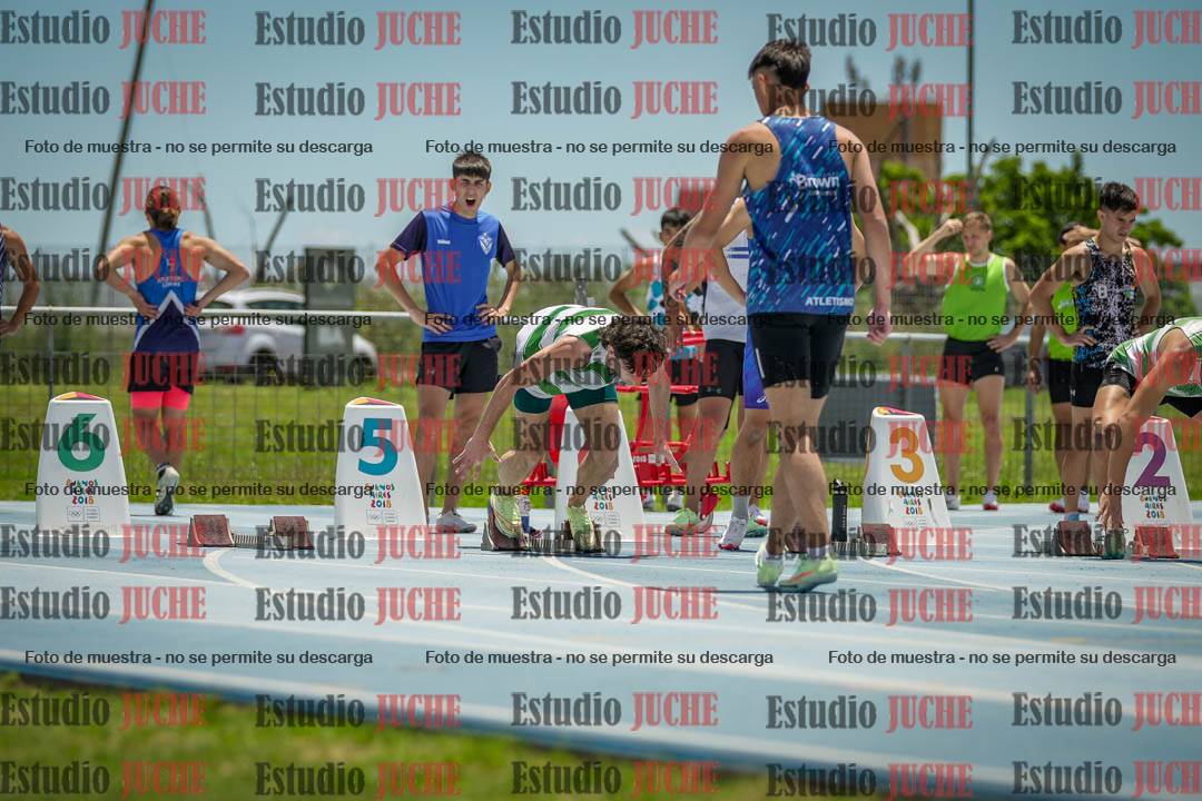 Fotos de los 100 m llanos de varones