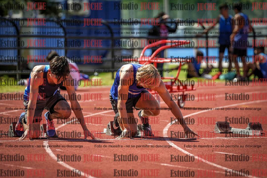 Fotos de los 100 m llanos de varones