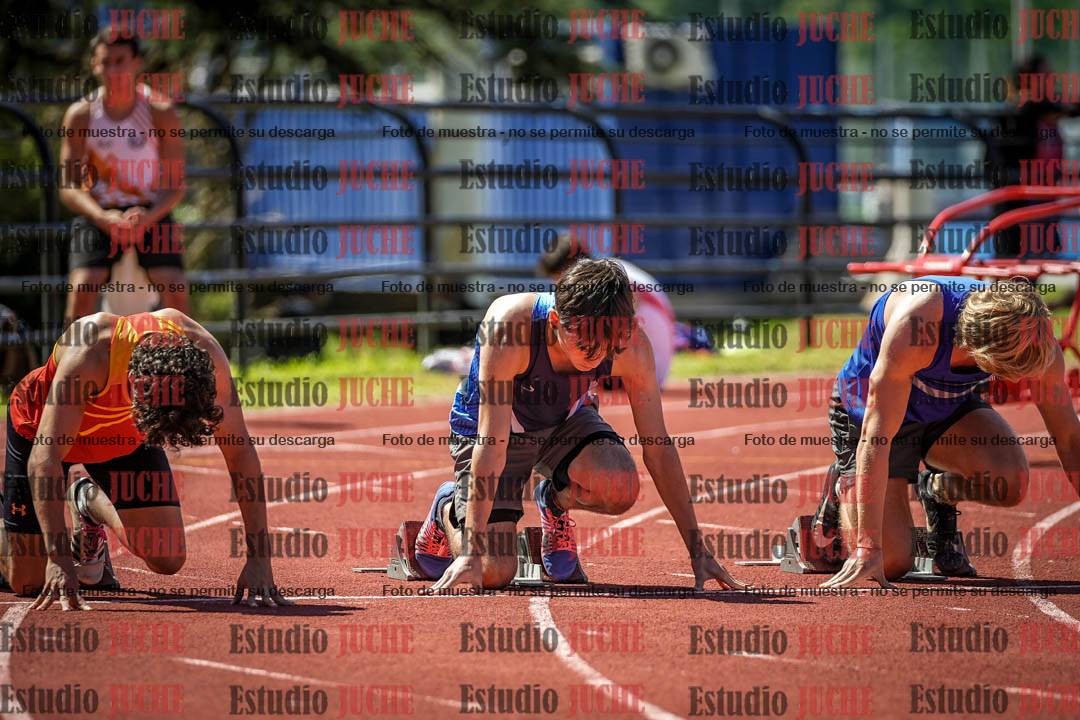 Fotos de los 100 m llanos de varones