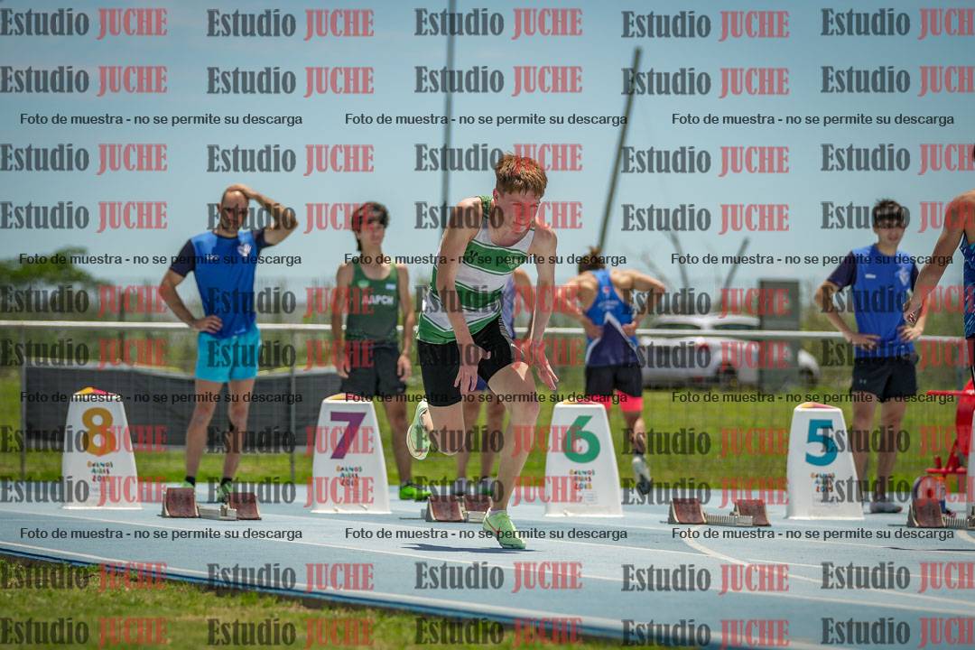 Fotos de los 100 m llanos de varones