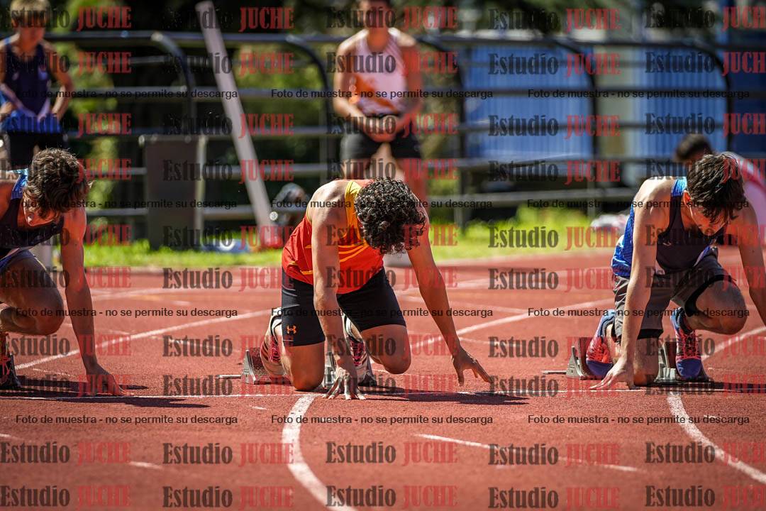 Fotos de los 100 m llanos de varones
