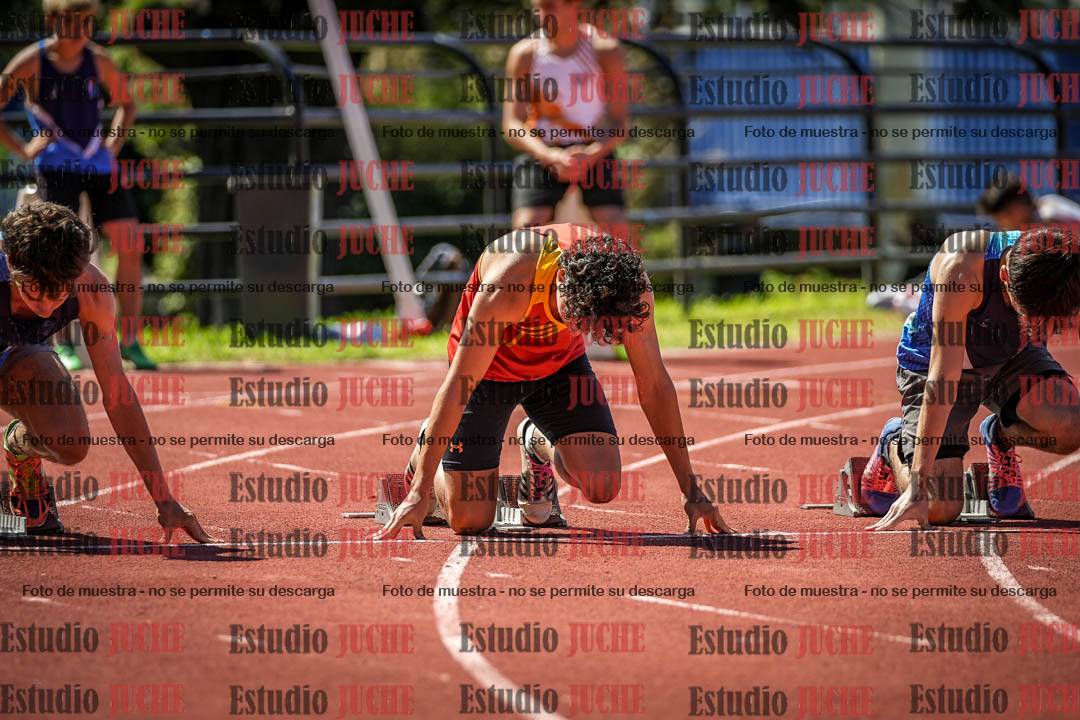 Fotos de los 100 m llanos de varones