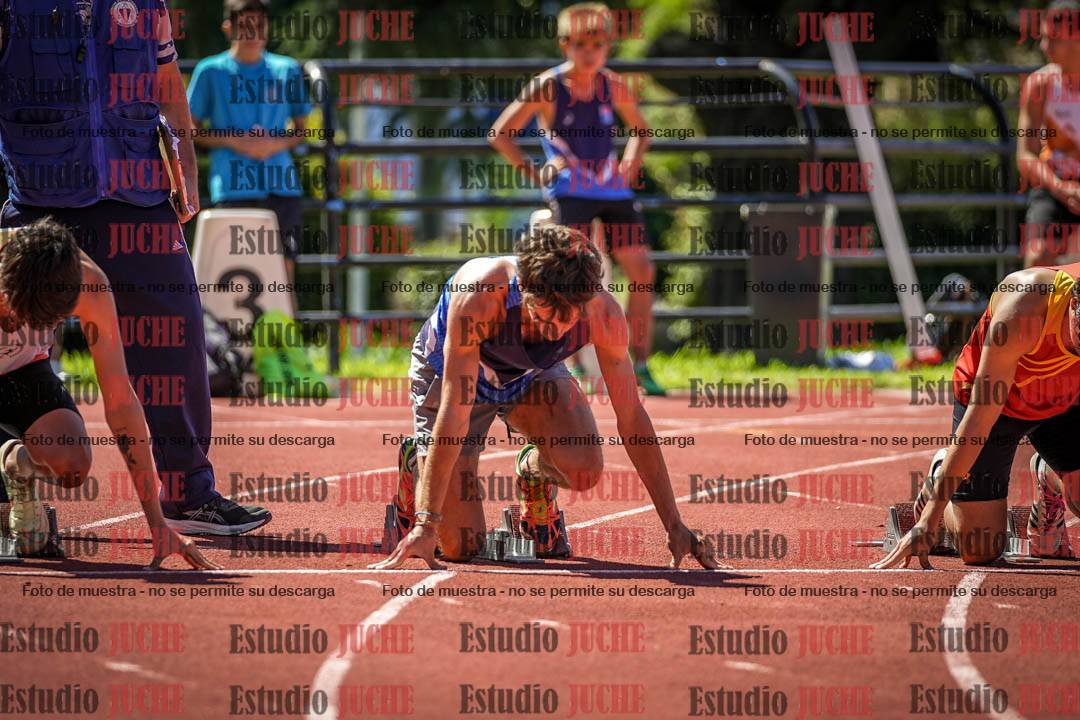 Fotos de los 100 m llanos de varones