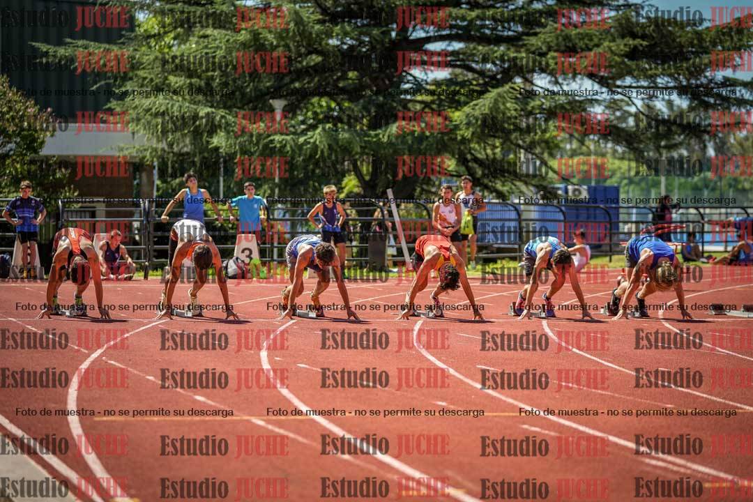 Fotos de los 100 m llanos de varones