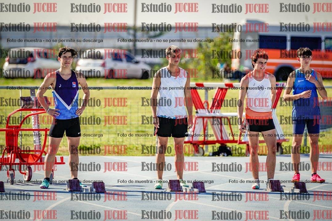 Fotos de los 100 m llanos de varones - FINAL
