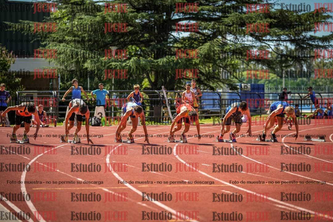 Fotos de los 100 m llanos de varones