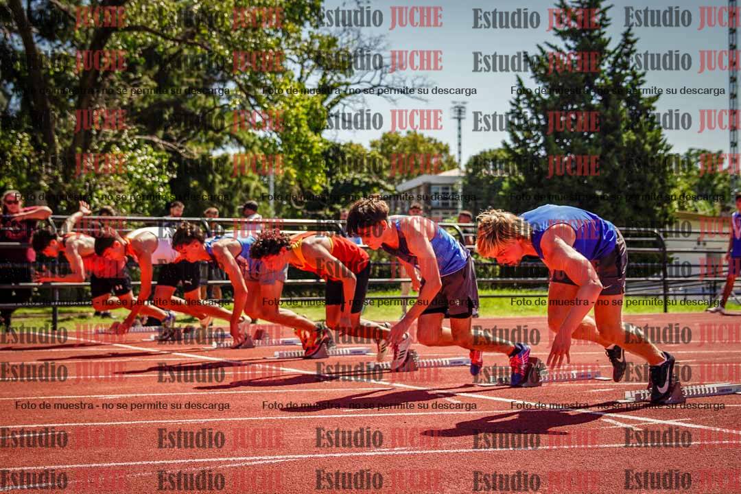 Fotos de los 100 m llanos de varones