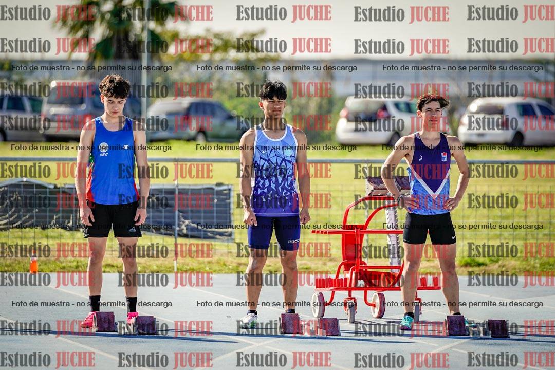 Fotos de los 100 m llanos de varones - FINAL