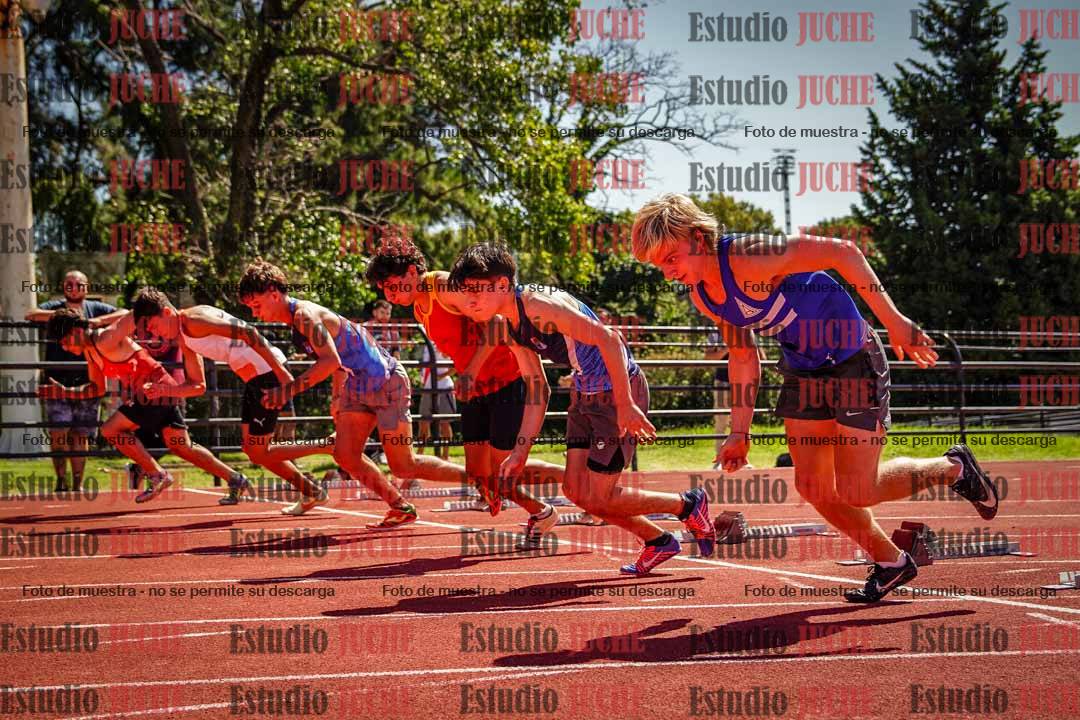 Fotos de los 100 m llanos de varones
