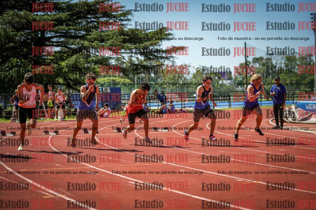 Fotos de los 100 m llanos de varones
