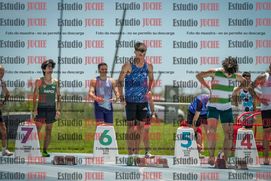 Fotos de los 100 m llanos de varones
