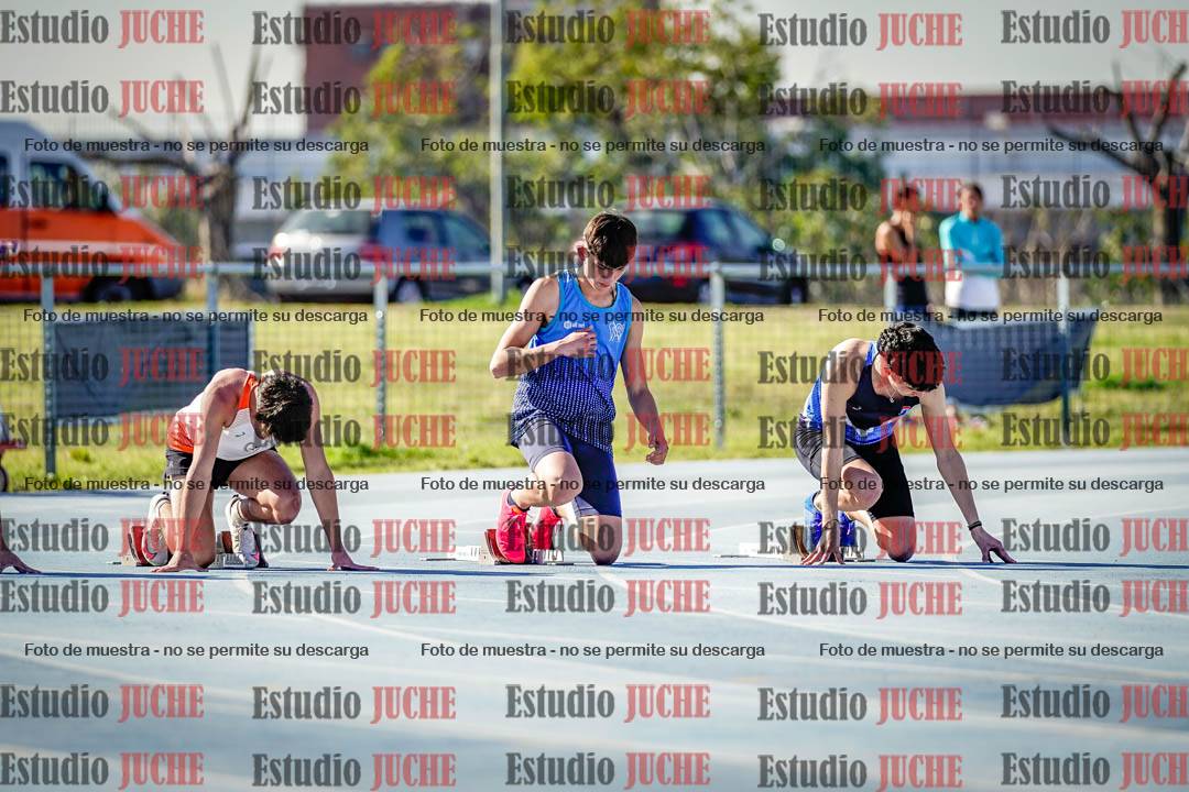 Fotos de los 100 m llanos de varones - FINAL