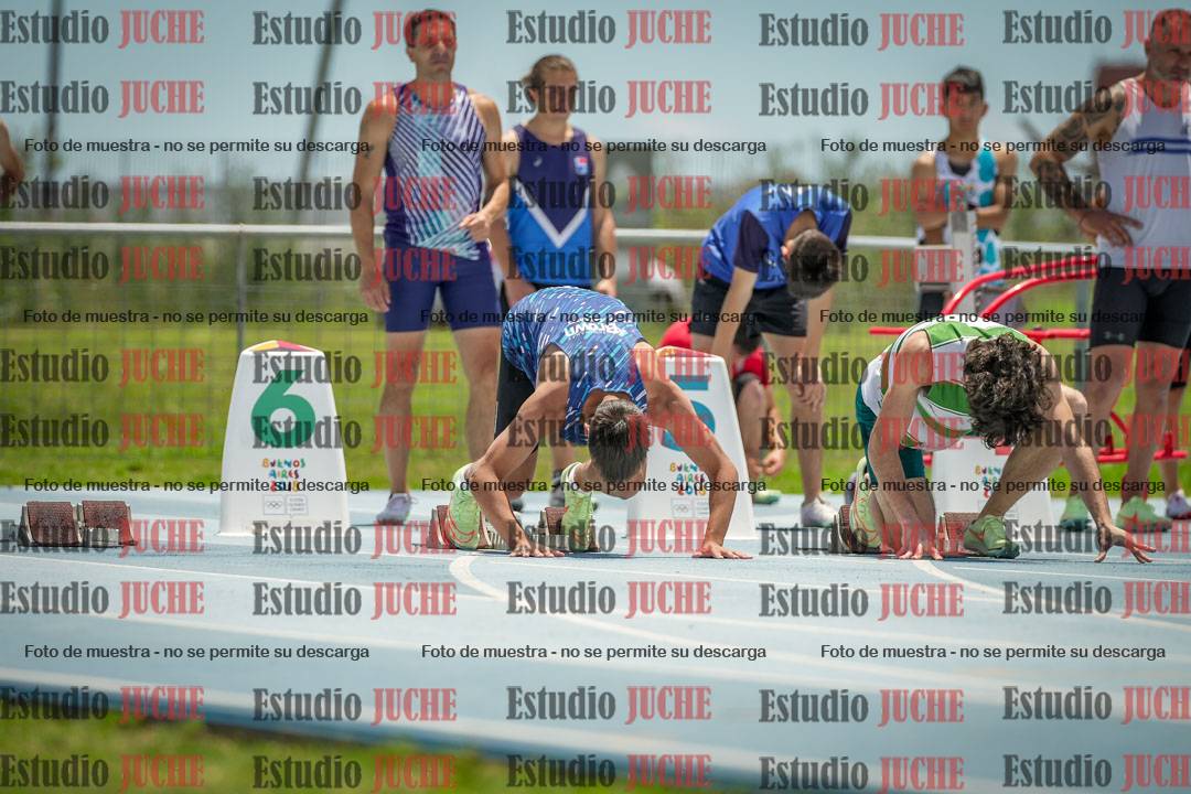 Fotos de los 100 m llanos de varones