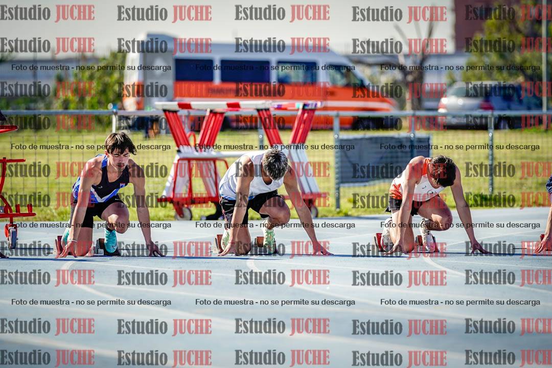 Fotos de los 100 m llanos de varones - FINAL