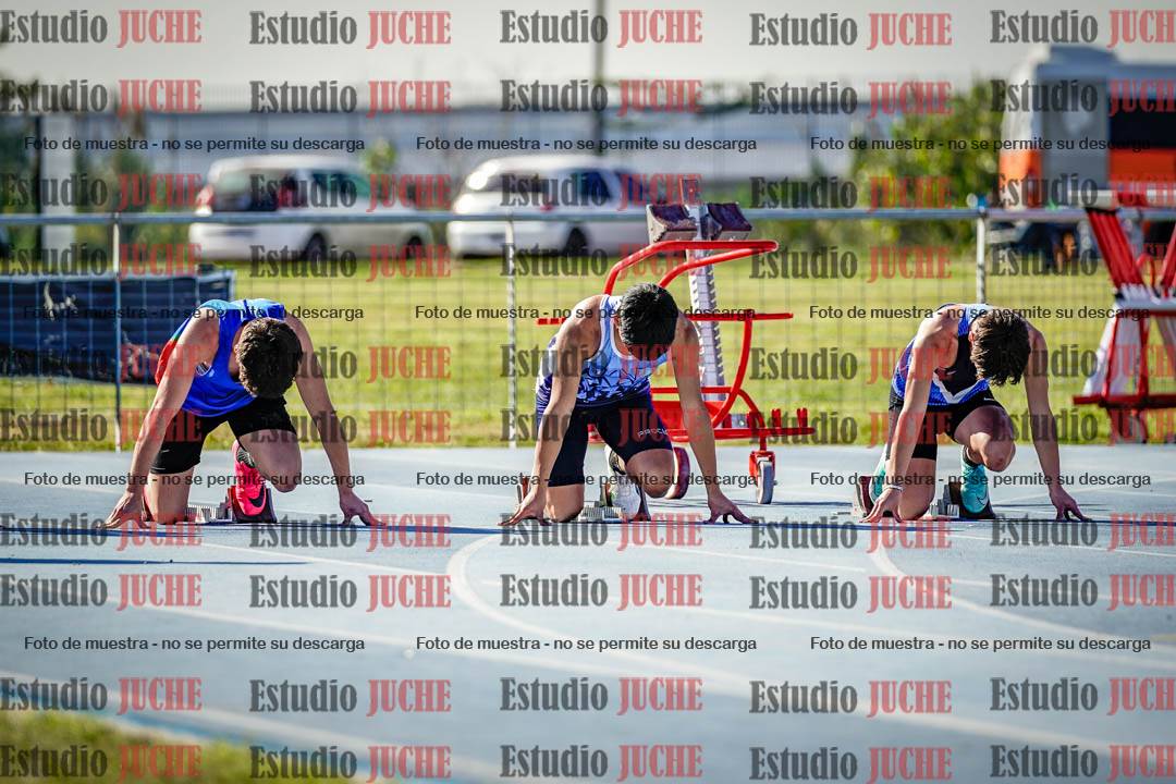 Fotos de los 100 m llanos de varones - FINAL