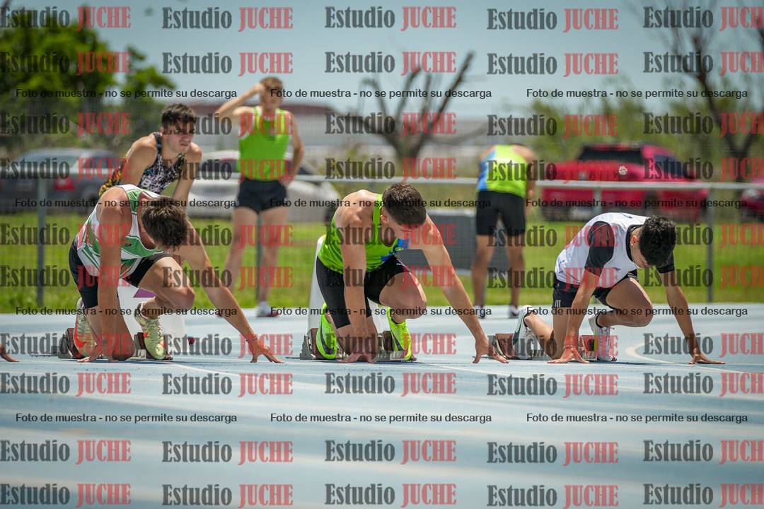 Fotos de los 100 m llanos de varones