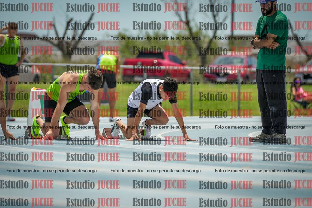 Fotos de los 100 m llanos de varones