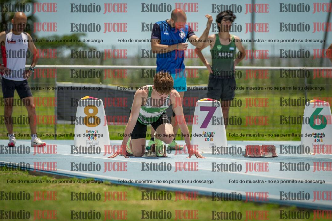 Fotos de los 100 m llanos de varones