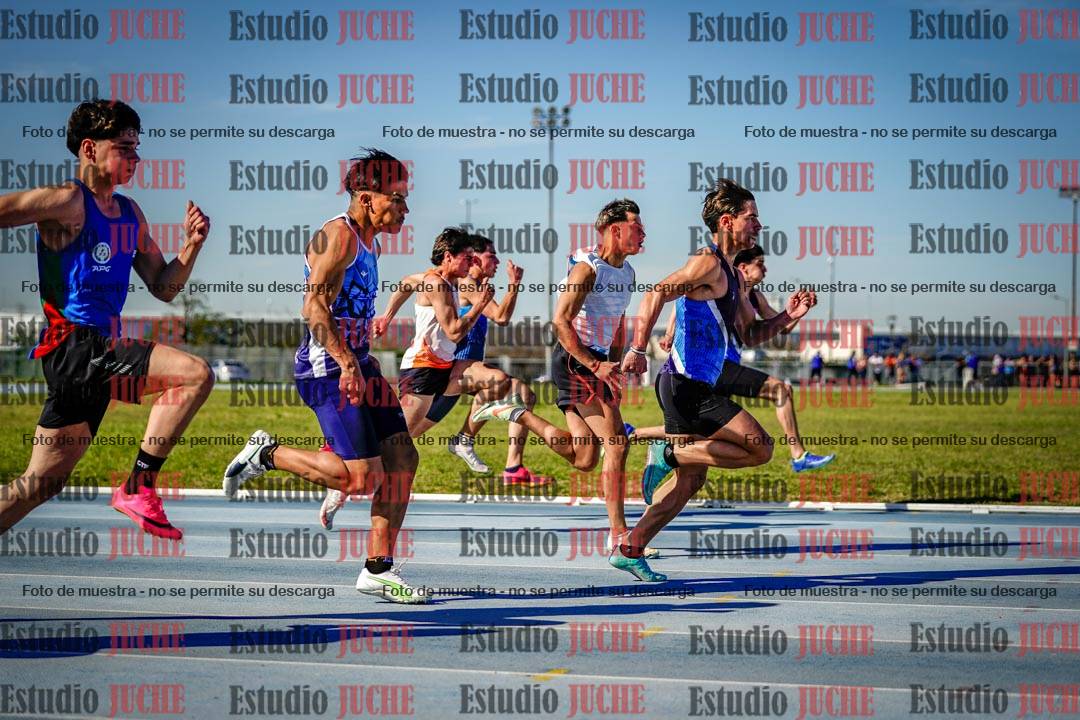 Fotos de los 100 m llanos de varones - FINAL