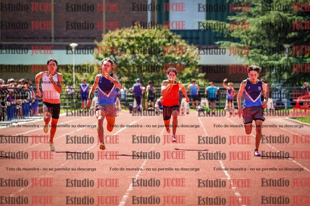 Fotos de los 100 m llanos de varones