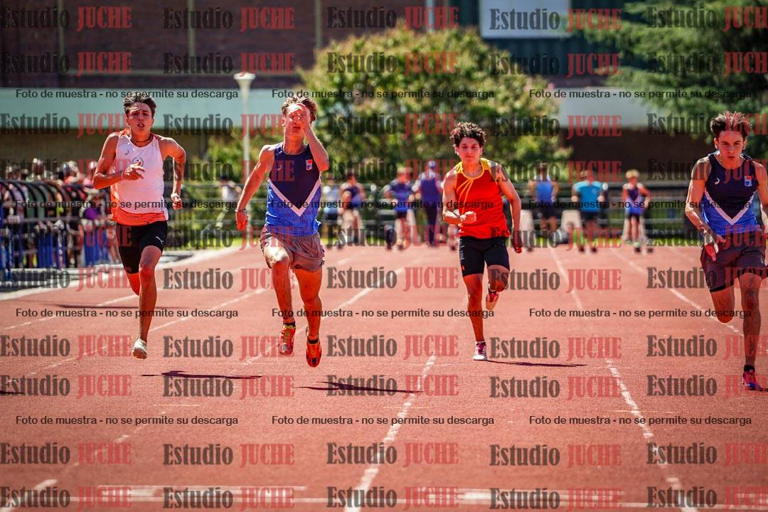 Fotos de los 100 m llanos de varones