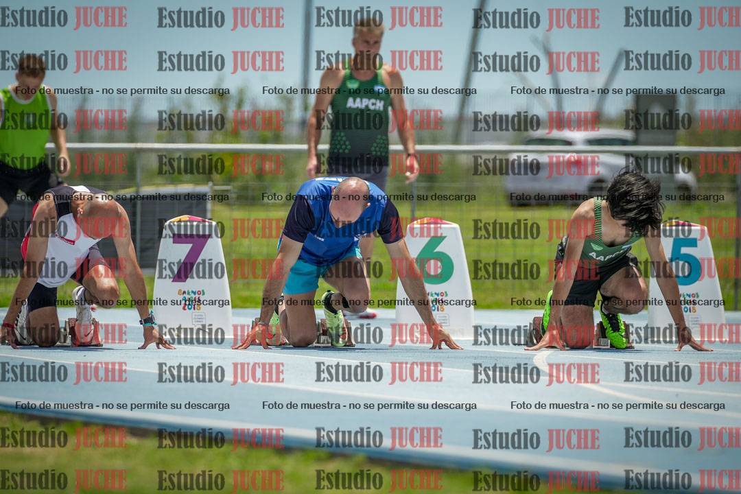 Fotos de los 100 m llanos de varones