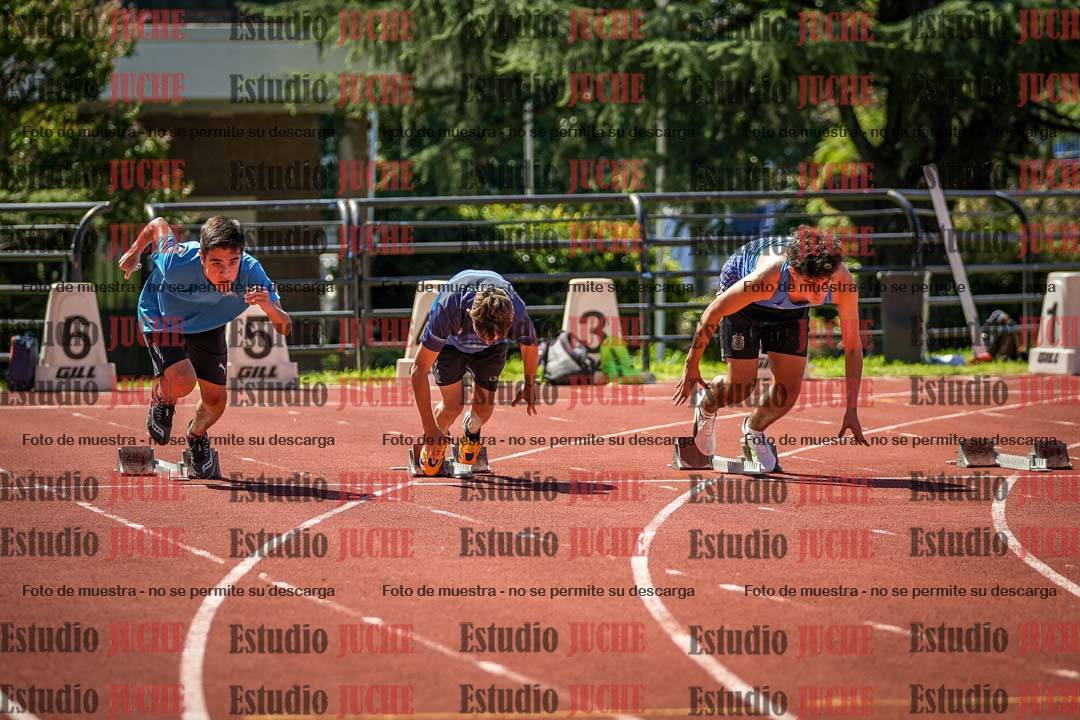 Fotos de los 100 m llanos de varones