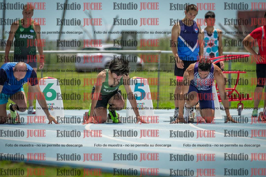 Fotos de los 100 m llanos de varones
