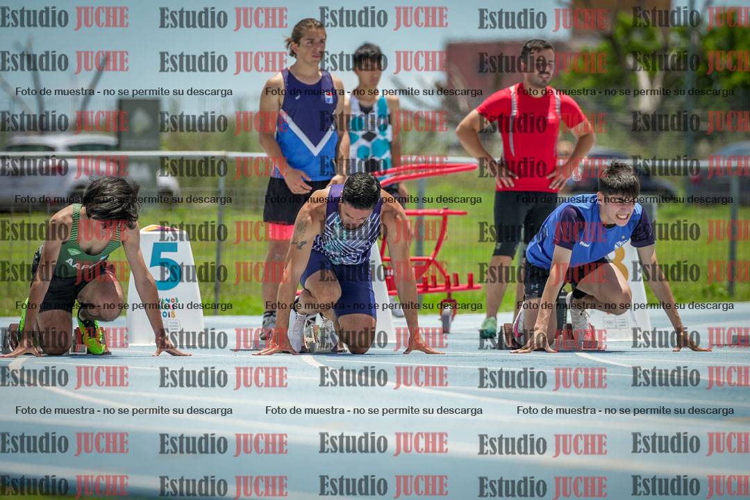 Fotos de los 100 m llanos de varones