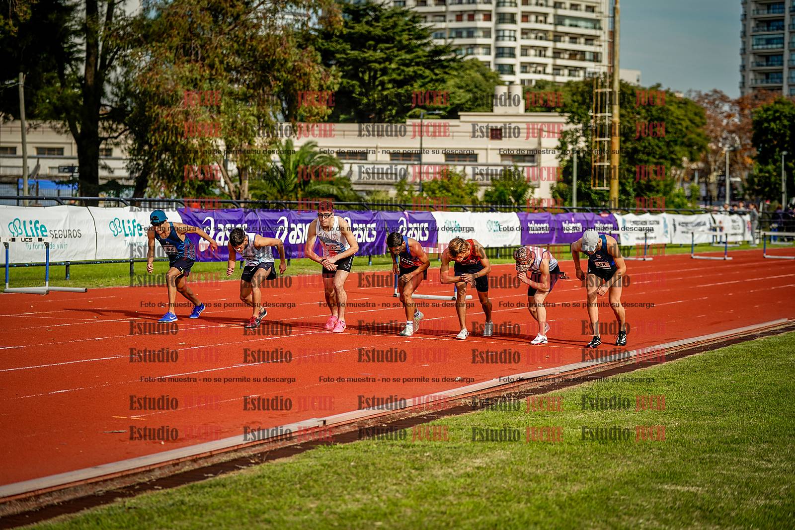 Fotos de los 3000 m con obstáculos de varones