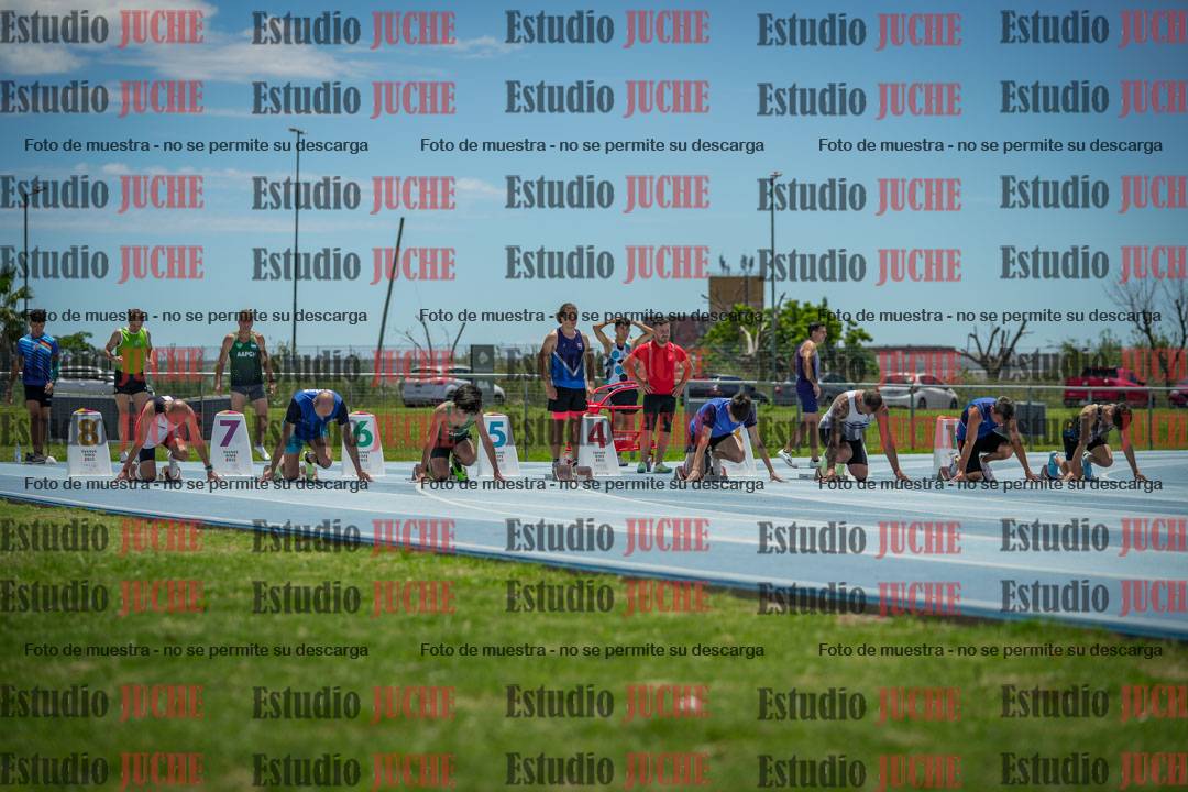 Fotos de los 100 m llanos de varones