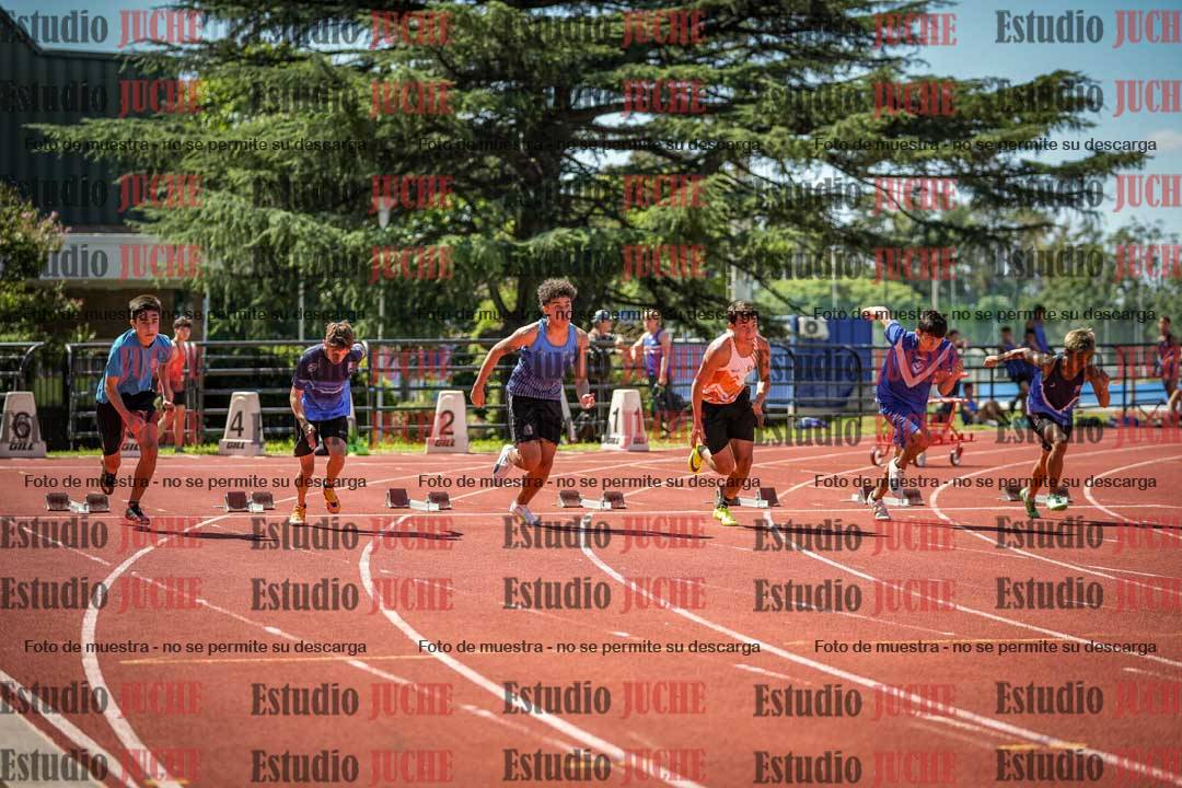 Fotos de los 100 m llanos de varones