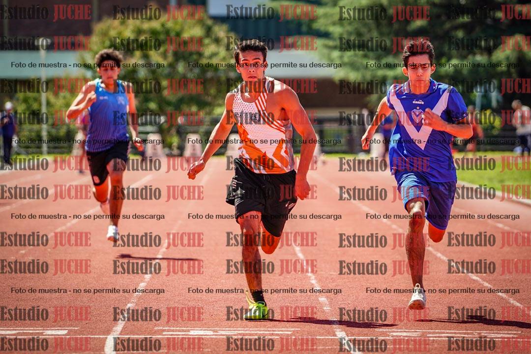 Fotos de los 100 m llanos de varones