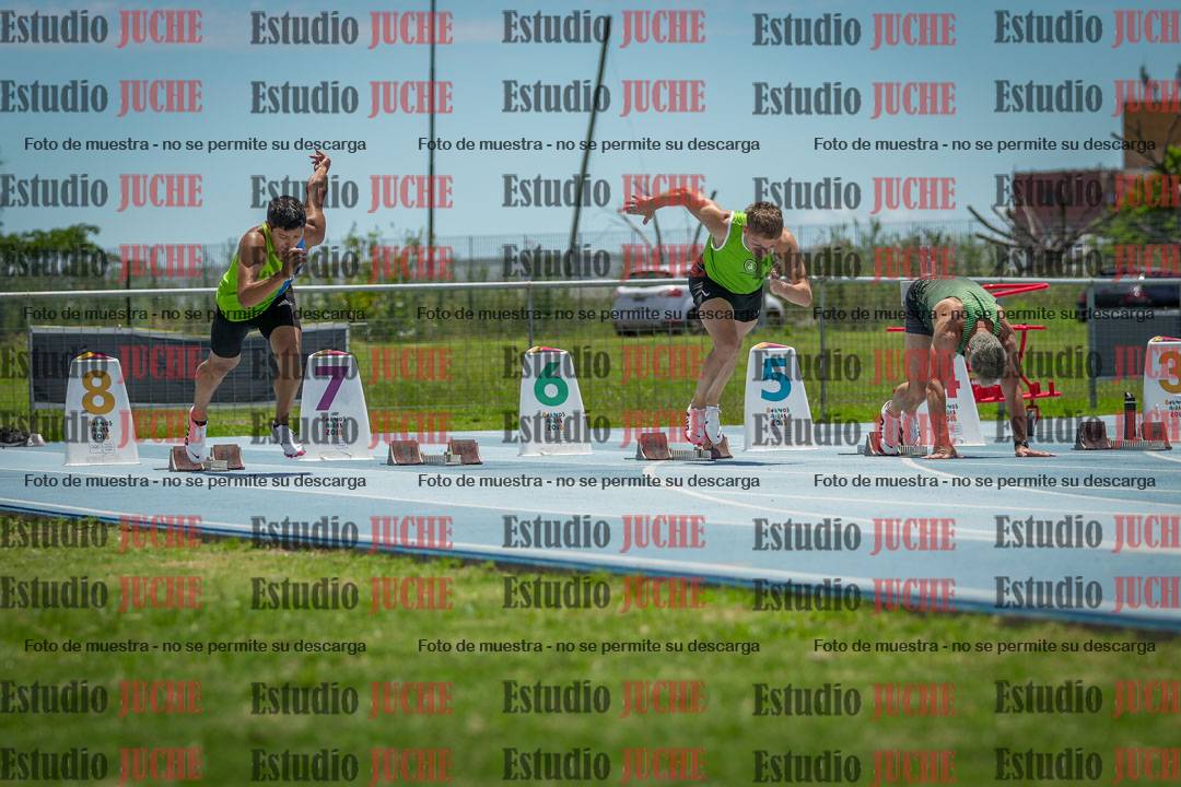Fotos de los 100 m llanos de varones