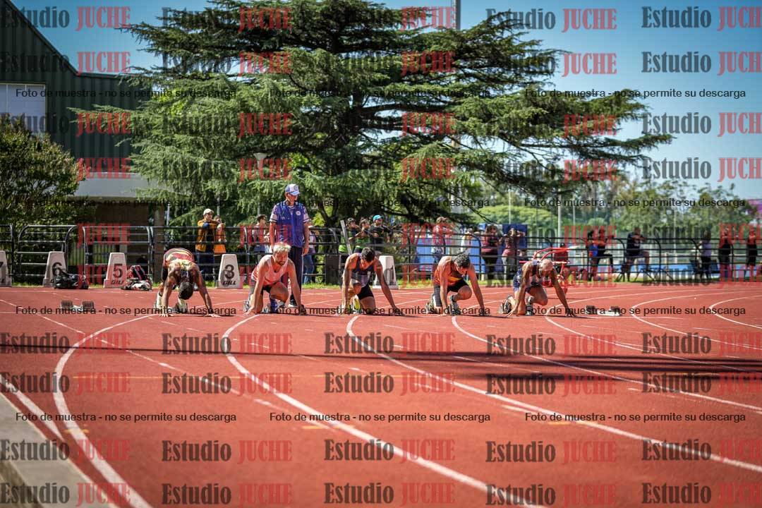 Fotos de los 100 m llanos de varones - decatlón 1