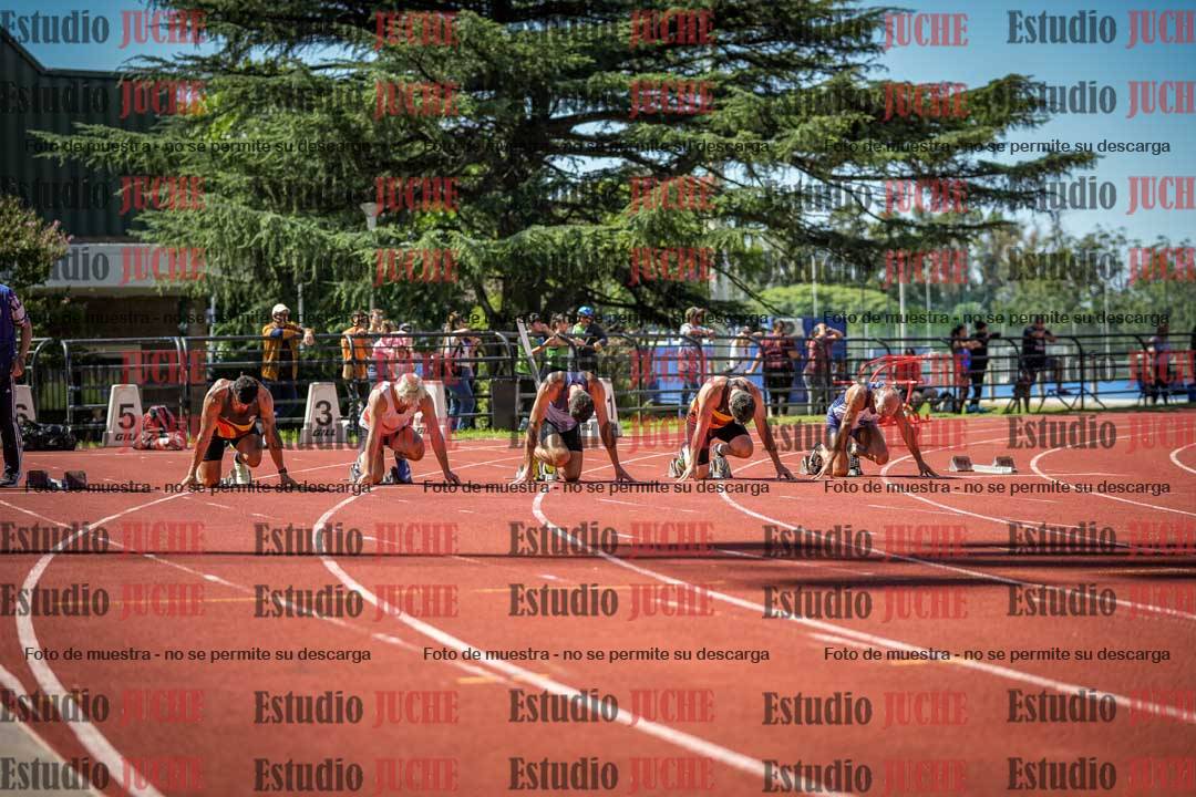 Fotos de los 100 m llanos de varones - decatlón 1