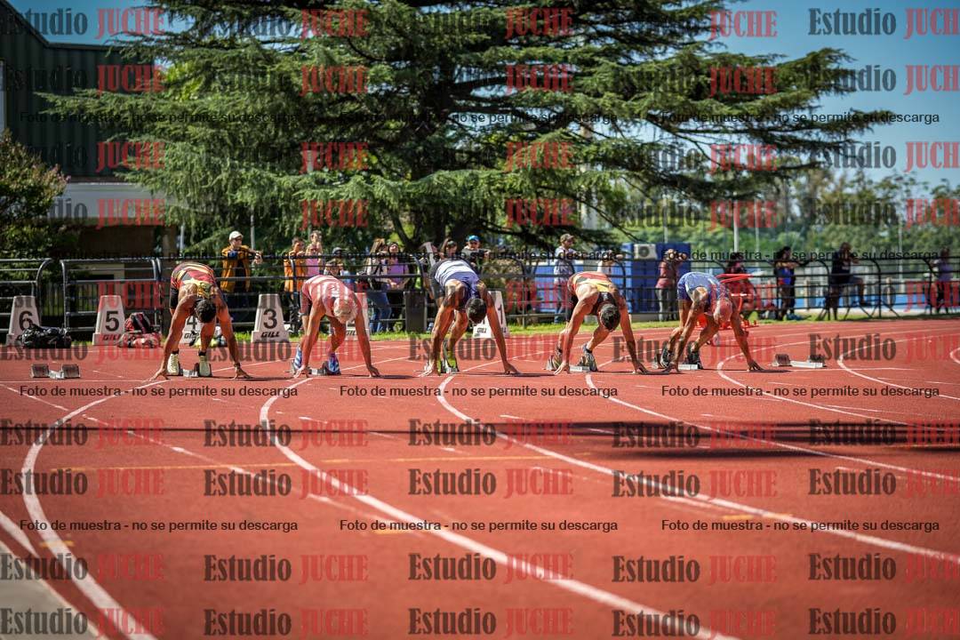 Fotos de los 100 m llanos de varones - decatlón 1