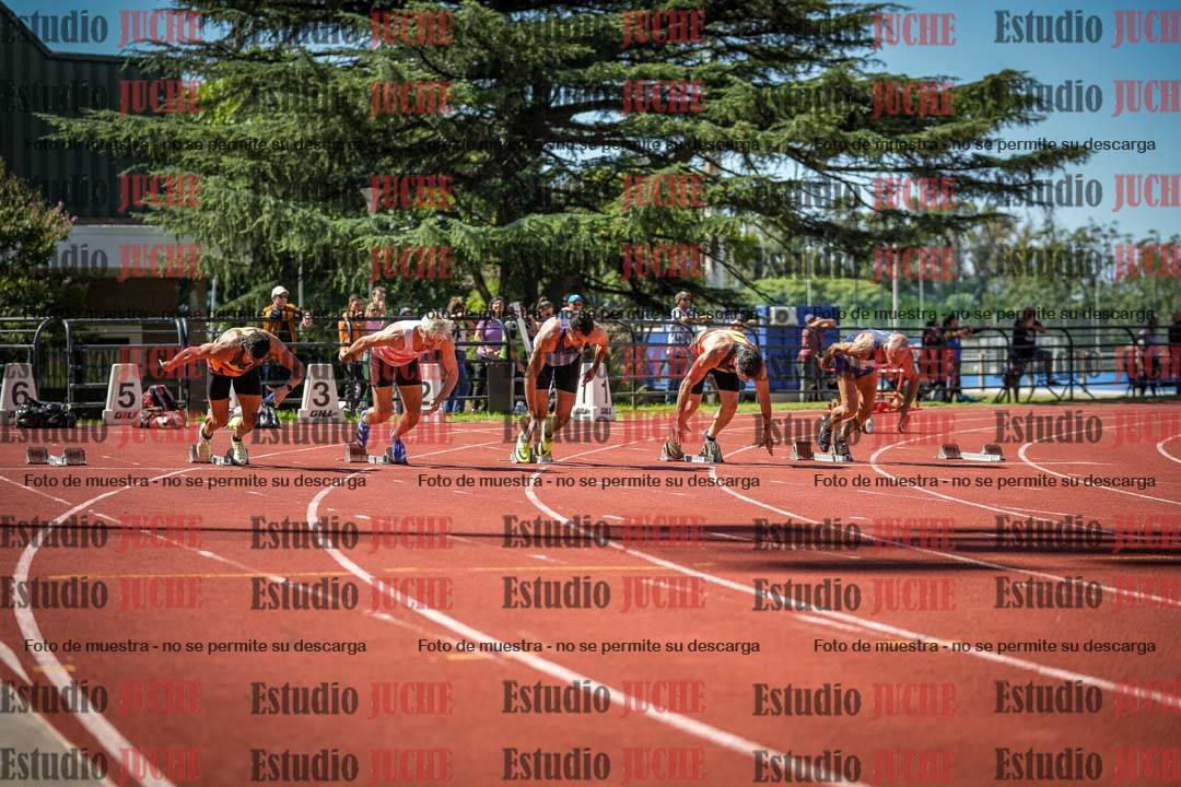 Fotos de los 100 m llanos de varones - decatlón 1