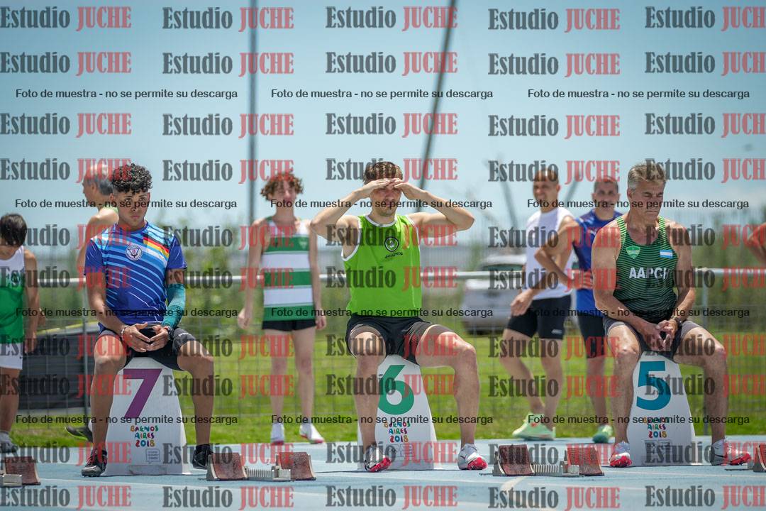 Fotos de los 100 m llanos de varones