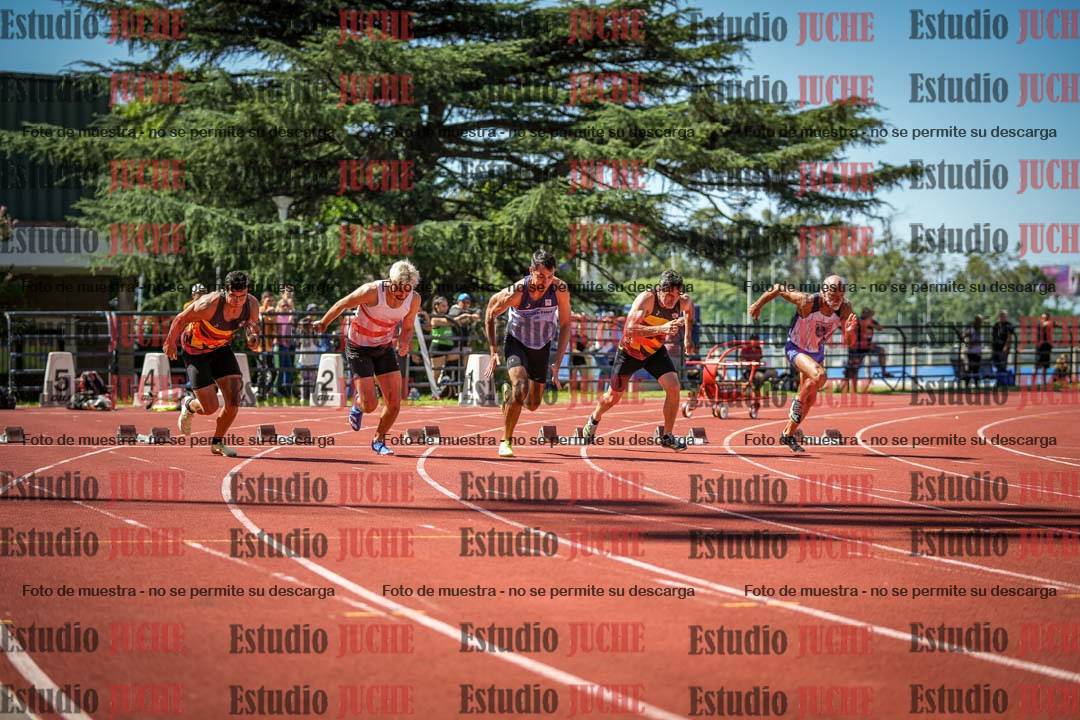 Fotos de los 100 m llanos de varones - decatlón 1