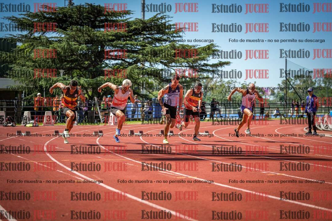Fotos de los 100 m llanos de varones - decatlón 1