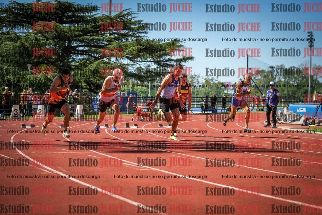 Fotos de los 100 m llanos de varones - decatlón 1