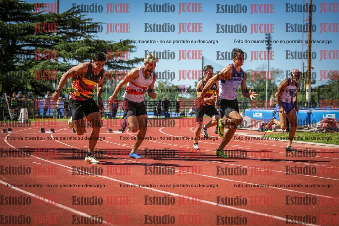 Fotos de los 100 m llanos de varones - decatlón 1