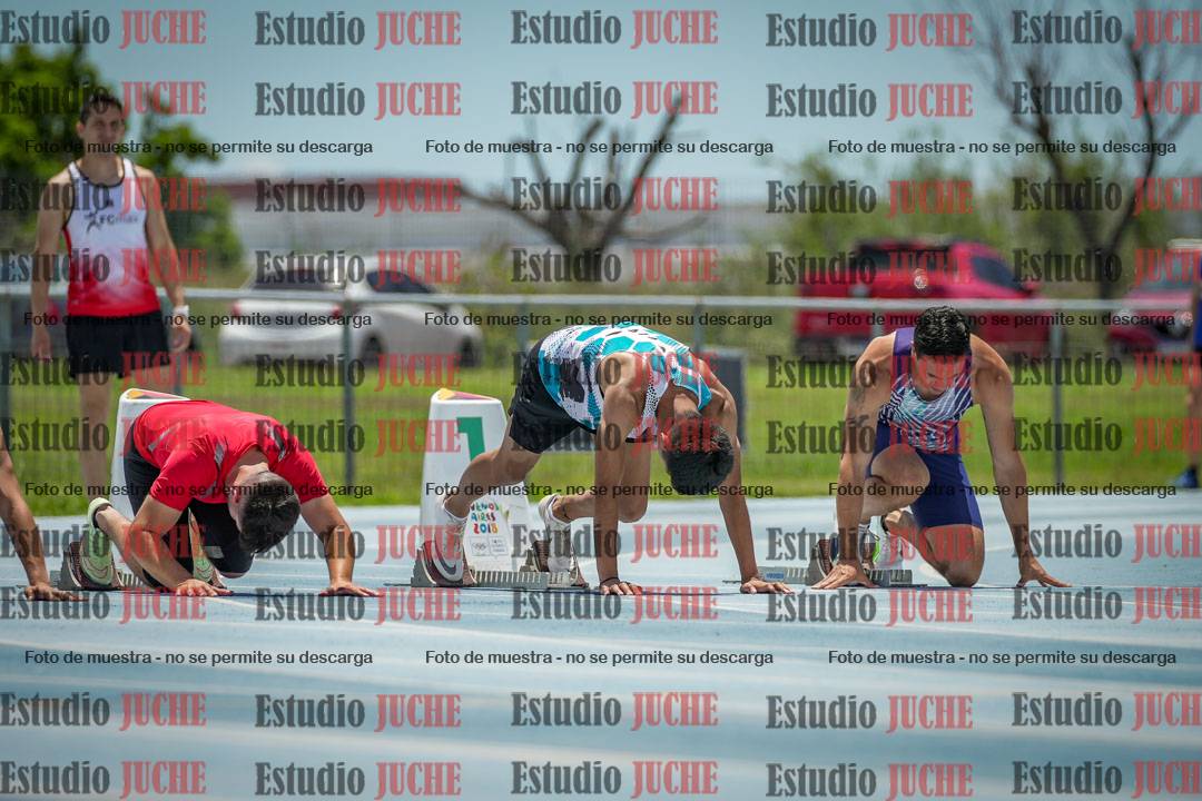 Fotos de los 100 m llanos de varones
