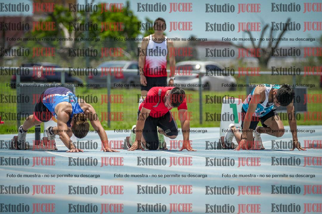 Fotos de los 100 m llanos de varones
