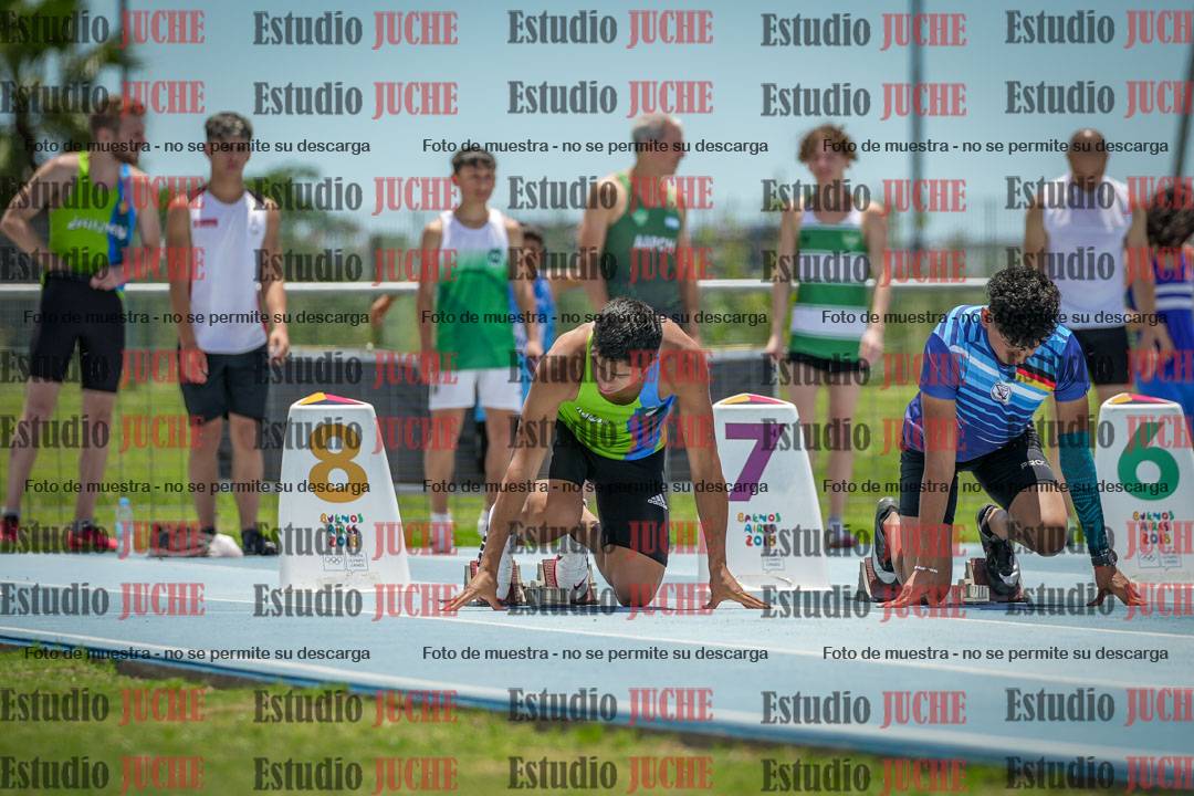 Fotos de los 100 m llanos de varones