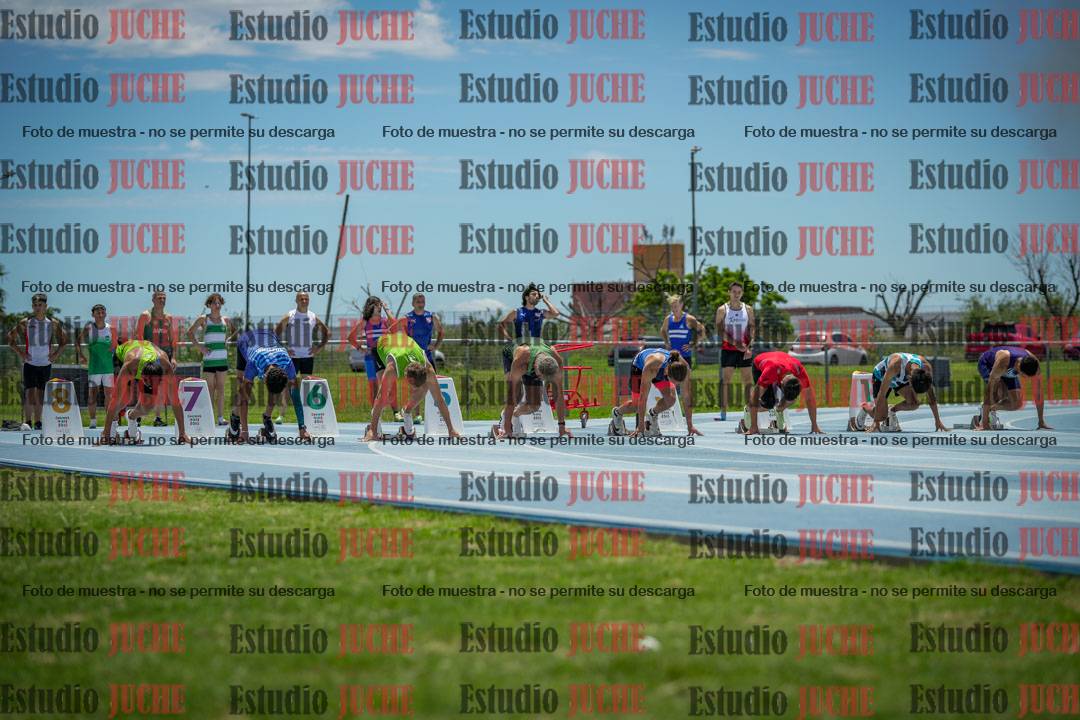 Fotos de los 100 m llanos de varones